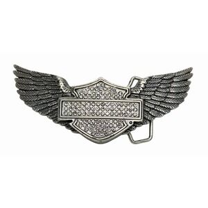 Harley Davidson Rhinestone Bar & Logo Women's Belt Buckle Wings 2014